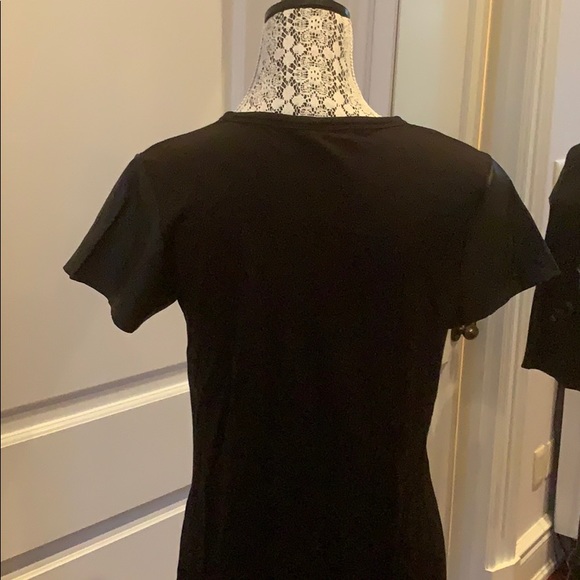 Black Aritzia T-Shirt with Leather Sleeves - XS - Picture 4 of 4